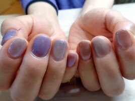 くすみカラー アシメ トレンド