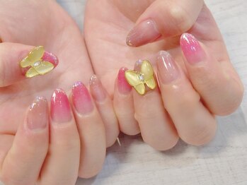 ラルネイル 大宮(Lull. nail)/*蝶々*オーロラグラデ*