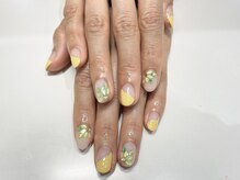 クォーターリゾートネイル(QUARTER RESORT nail)/フラワーネイル☆ひまわり