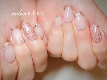 ネイルトップエクル(nail top E CRU)/ラメフレンチ