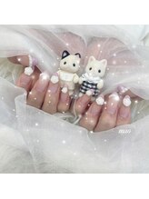 リンドネイル バイ モカ アンド ララ(Lind nail by moca and LaLa)/薔薇フレンチネイル