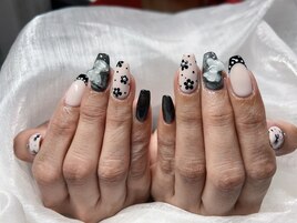 長さだし＊ワンホン黒フレンチ