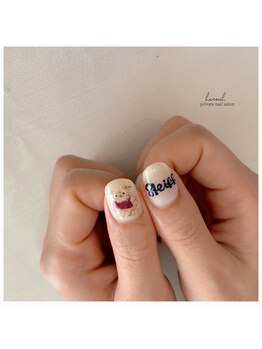 ハヌル(haneul.)/くまネイル/手描きアート