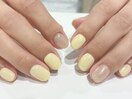 きらめくレモンネイル