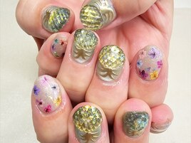 3Dパイナップルネイル