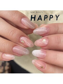 ハッピー(HAPPY)の写真/いつでもうっとり見つめていたくなる指先へ♪エレガント×華やかな女性らしさを叶える最新トレンドネイル！