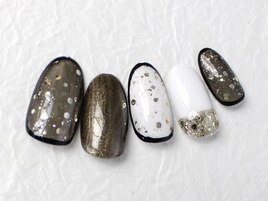 ミラーネイル　ブラック