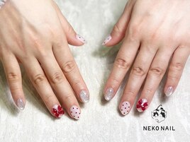バレンタインネイル
