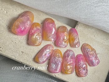 クランベリーネイル 代官山 恵比寿(cranberry nail)/ピーチソーダネイル/ニュアンス