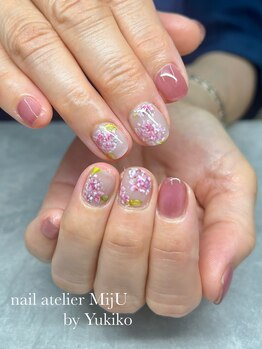 ネイル アトリエ ミジュ(nail atelier MijU)/紫陽花ネイル