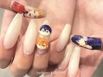 サンブラウン(SUN BROWN)/キャラクターネイル by Chiharu