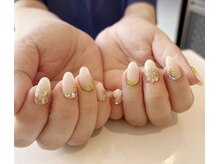 ハーティーネイル 自由が丘南口店(heartynail)/シェル/ホワイト/シアーカラー