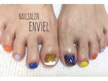 ネイルサロンアンヴェール(ENVIEL)/ビール！花火！夏満載☆