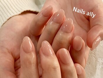 ネイルズアリー 立川店(Nails ally)/スカルプ×シアーピンク