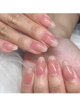 エクラ(E'clat)/春色マグネットフレンチネイル♪