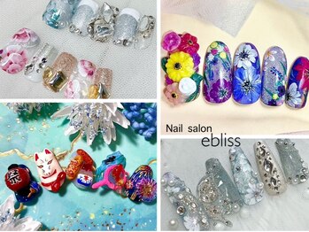 イブリス(ebliss)の写真/フォルムとデザインにこだわった、見飽きないネイル！繊細な手描きアートでご希望のデザインも思いのまま◎