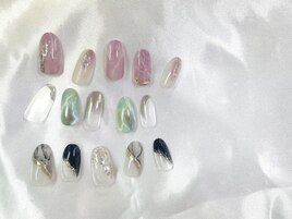 大理石nail☆オフ無￥8480