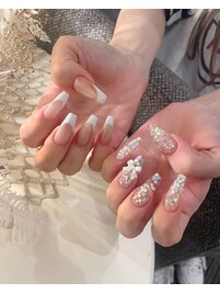 ブラウンマグフレンチ＊秋ネイル