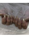 キラキラフラッシュネイル