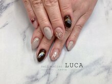 ネイルアトリエルカ(nail atelier LUCA)/W-525 ミラーハートネイル