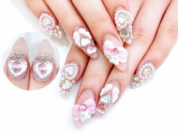 ネイルコレクション ピンク(Nail Collection Pink)/長さ出しジェル放題☆3D猫♪