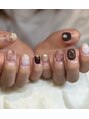 アース コアフュールボーテ 松本庄内店(EARTH coiffure beaute) 大人っぽいブラウンのニュアンスネイルです♪