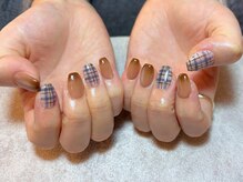 シーハウスポピー 新小岩(C house poppy)/チェック柄ネイル