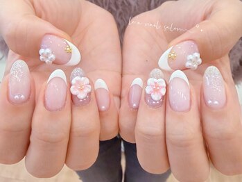 春の立体フラワーネイル