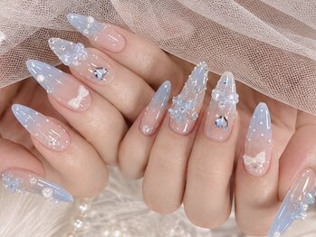 ハナアイ サロン 新宿店(hanaai salon)の写真/夏ネイルにおすすめ人気限定フットネイル☆マグネットワンホンネイルで足元を華やかに