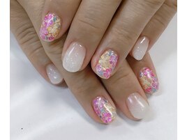 シェルフラワーネイル