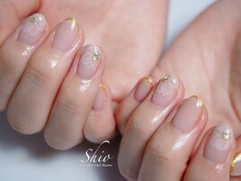 水彩フラワー白