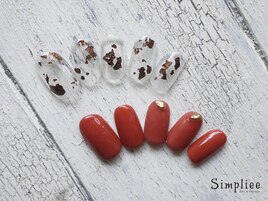 【HAND】ちぐはぐ／ホイルネイル