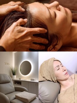 mire ララピール/眉メイク/ヒト幹細胞ドライヘッドスパの写真/【1回で“顔＋頭皮＋眉”が整う大人の贅沢ケア】頭皮ケアで血流を高め、肌トリートメントでハリ・ツヤUP。