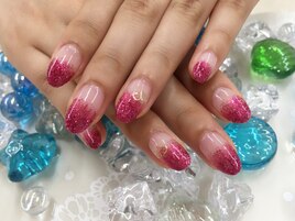 ビビットピンク☆ラメグラ