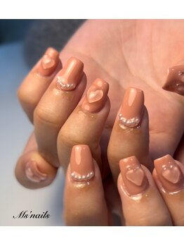 エムズネイル サベージ(M's nails Savage)/ぷっくりハートネイル♪