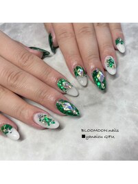 【スカルプ】キラキラグリーン