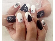 ジェー エス シー ネイル(J.S.C.nail)/薔薇ネイル/大人ネイル