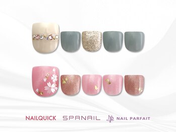 ネイルクイック 新越谷店/春のフットジェルアート