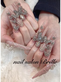 エスフィーネイルサロン ブリーユ(Esfy nailsalon Brille)/蝶々いっぱいロングネイル