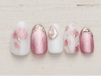 ネイルミックス 銀座店(Nail Mix)/マグ×フラワー 5990円