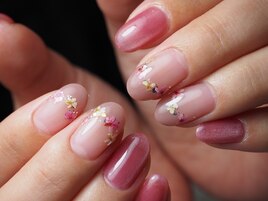 押し花フレンチネイル