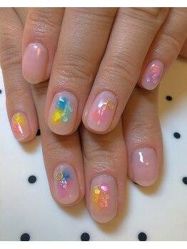 塗りかけネイル