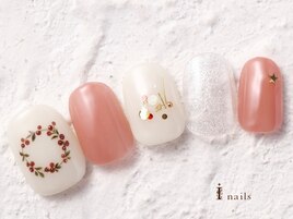 シンプルクリスマスネイル8480円
