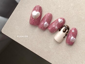 ブランロール 中目黒店(Blanl'or)/キラキラハート×チョコネイル
