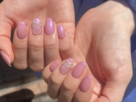 リボンアート/ピンクパール