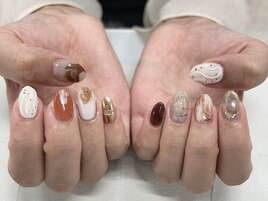 ちぐはぐネイル￥9000～