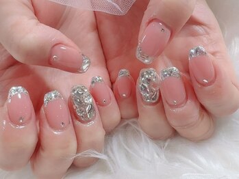 ミイネイル(Me nail)/#ガラスネイル#ショートネイル