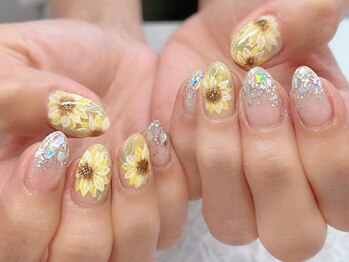ディアリーネイル(Dearly Nail)/ひまわりネイル