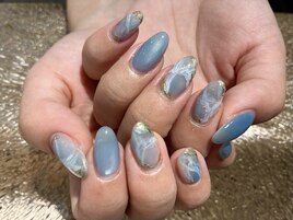 ブルーマグネットネイル