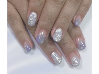 ミラーフラワーネイル